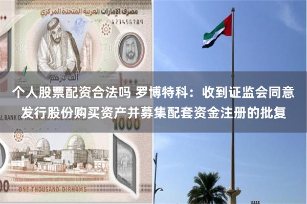 个人股票配资合法吗 罗博特科：收到证监会同意发行股份购买资产并募集配套资金注册的批复