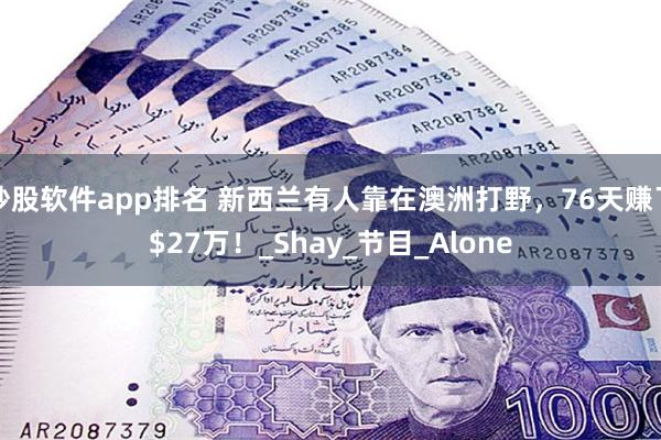 炒股软件app排名 新西兰有人靠在澳洲打野，76天赚了$27万！_Shay_节目_Alone